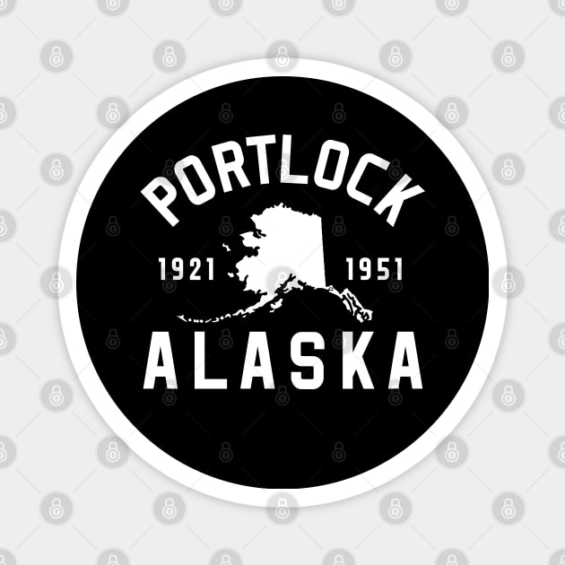 Portlock Alaska Cryptid Mystery Magnet by Huhnerdieb Apparel